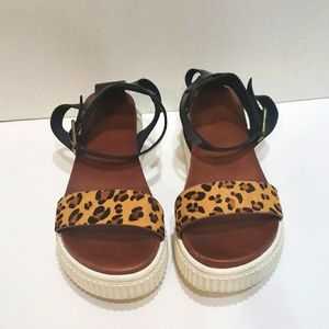 Mia Women's Animal Print Wedge Platform Sandal